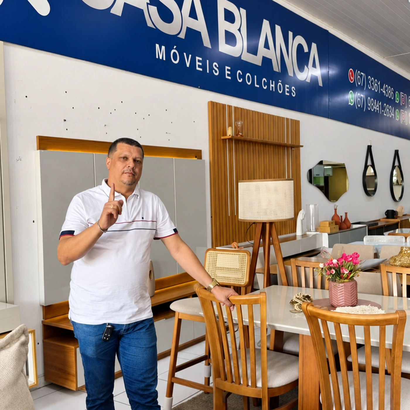 Ambiente de exposição da Casa Blanca em Petrolina